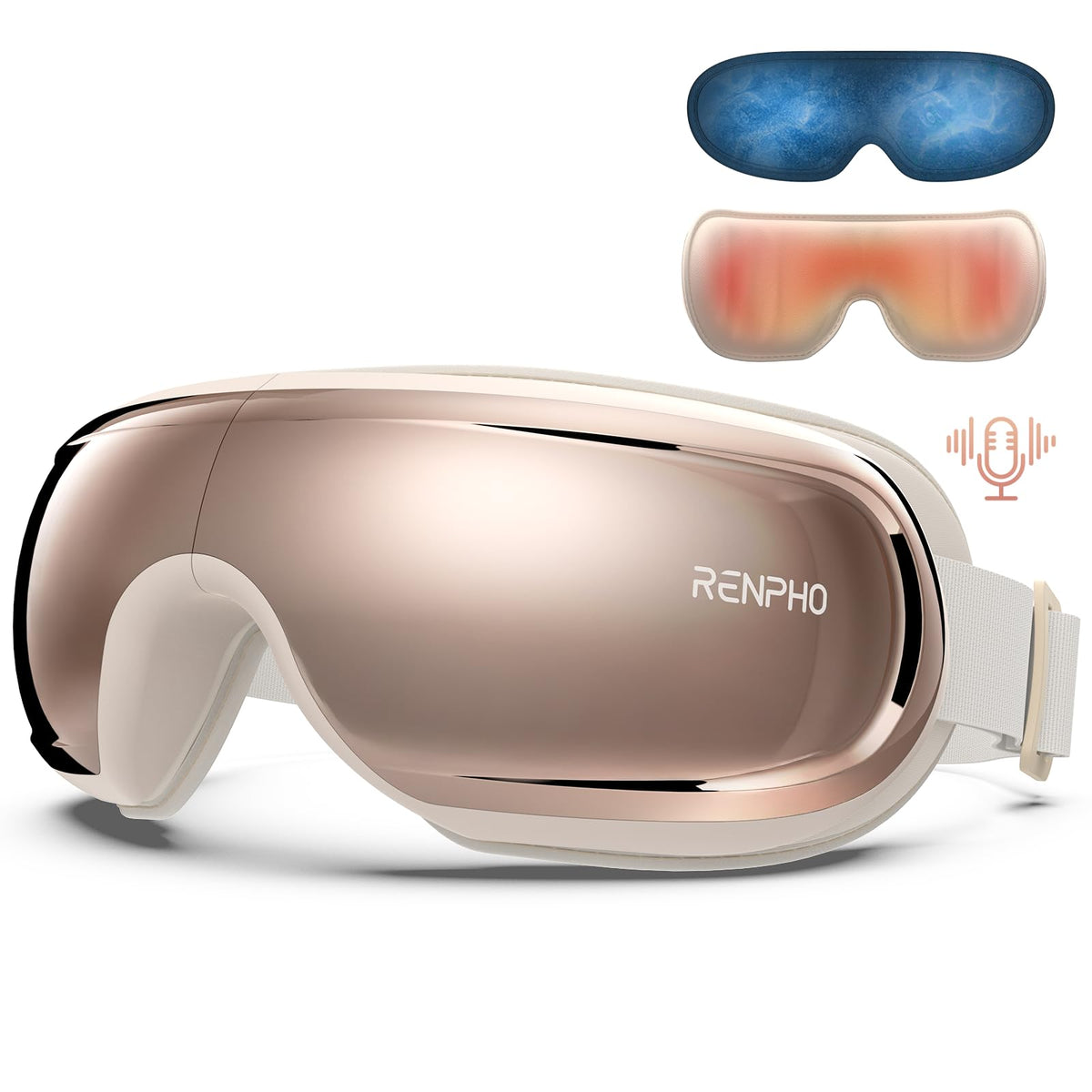 RENPHO Eyeris 3 Rosé eye massager with heat and cooling for relaxation