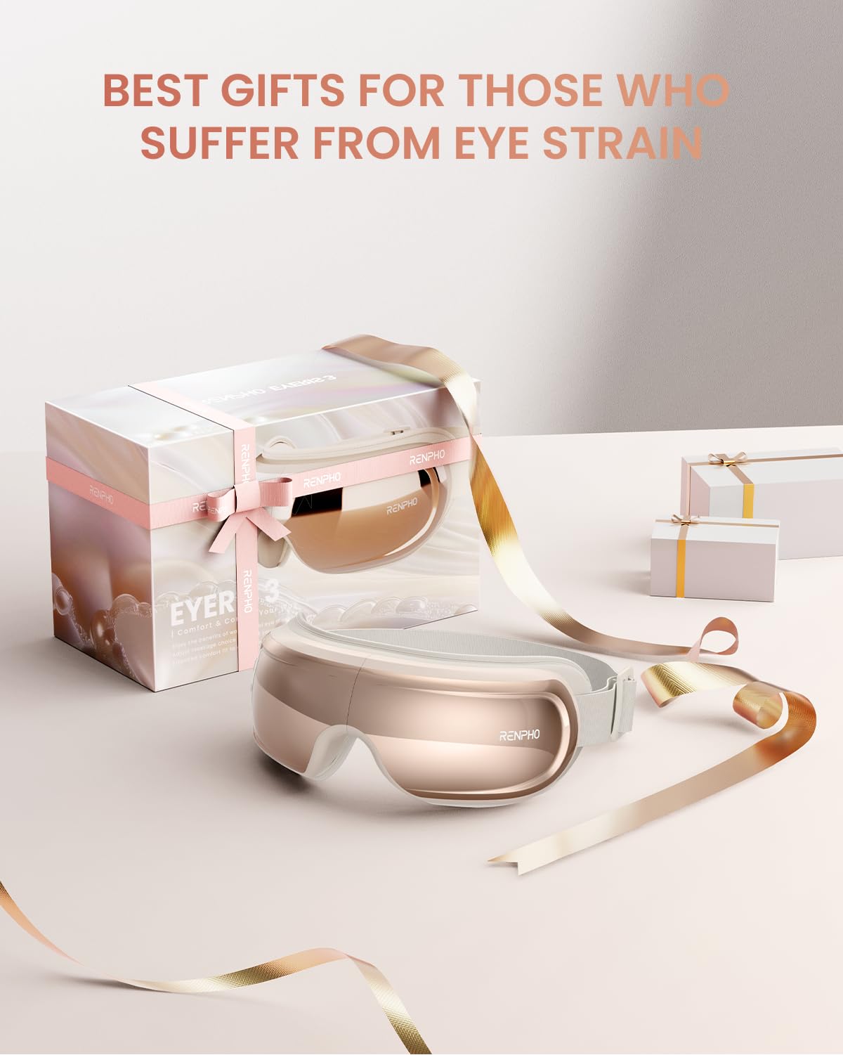 RENPHO Eyeris 3 Rosé three heating levels for eye comfort