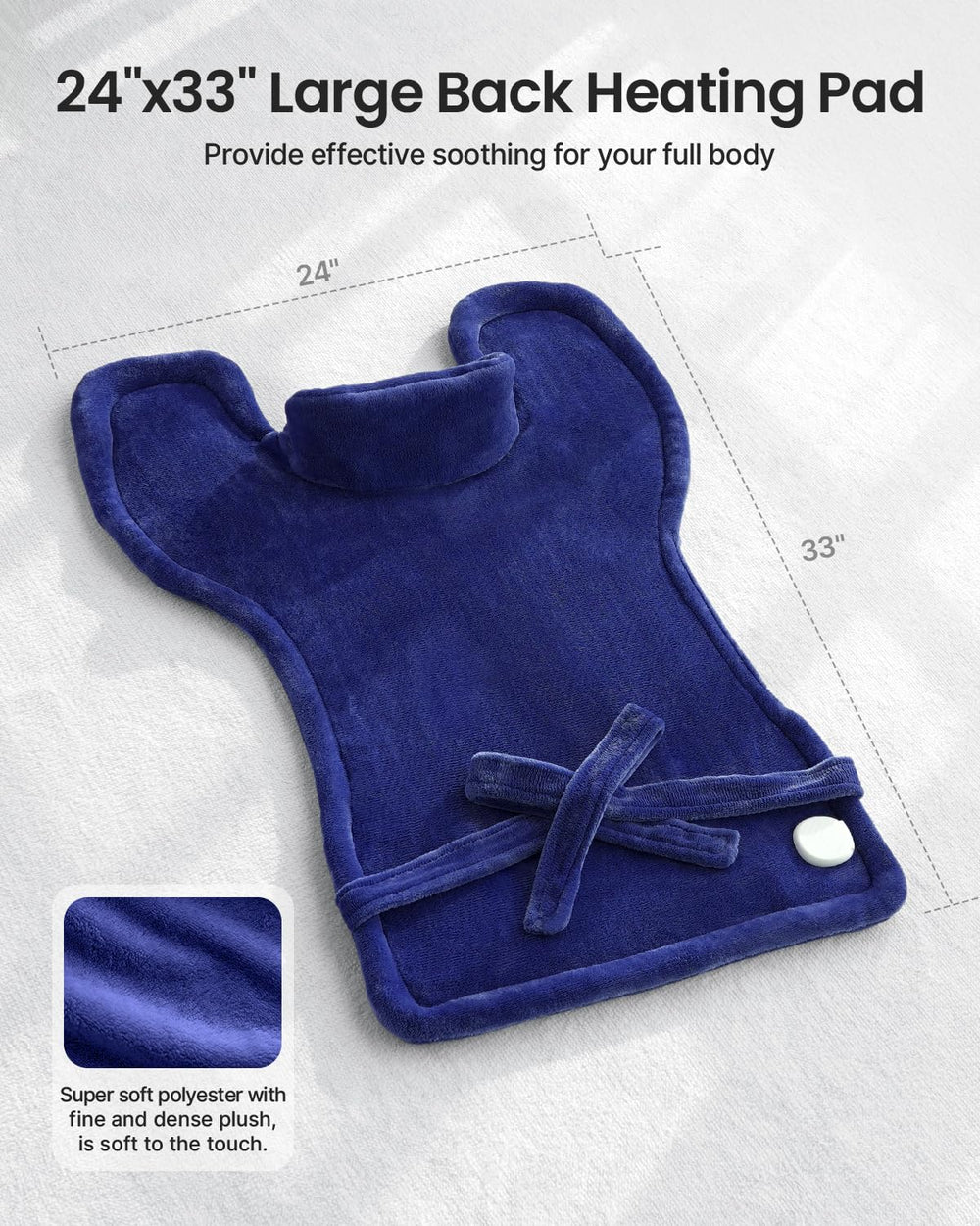 Large 24x33 design anchors on the body with straps and weighted edges