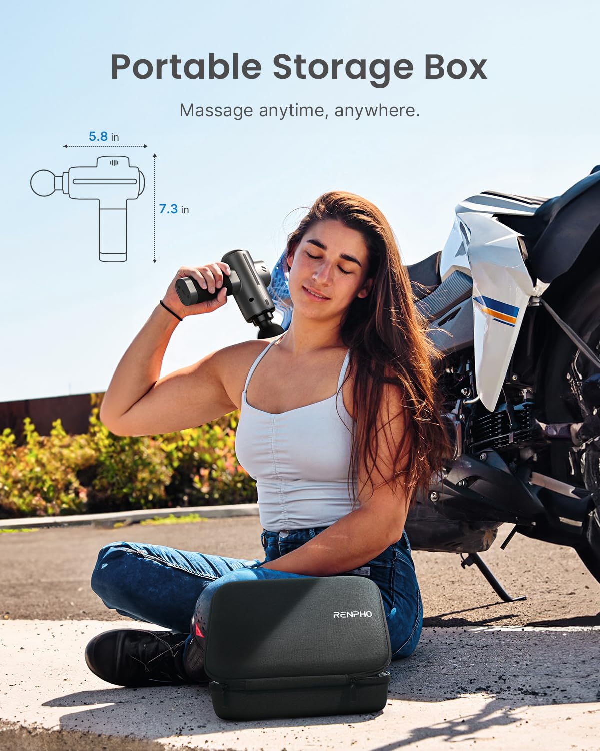 RENPHO Ergonomic grip enables solo back access