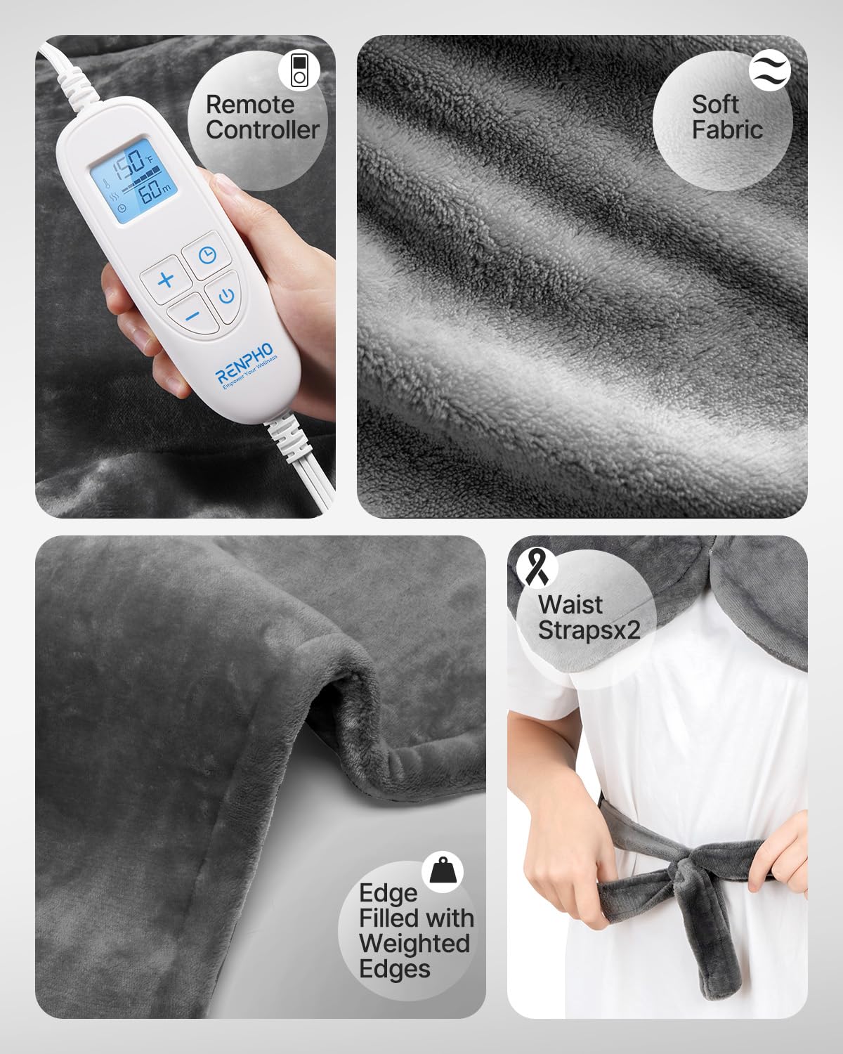 RENPHO wearable warmth pad fits into daily routines for cozy evenings.
