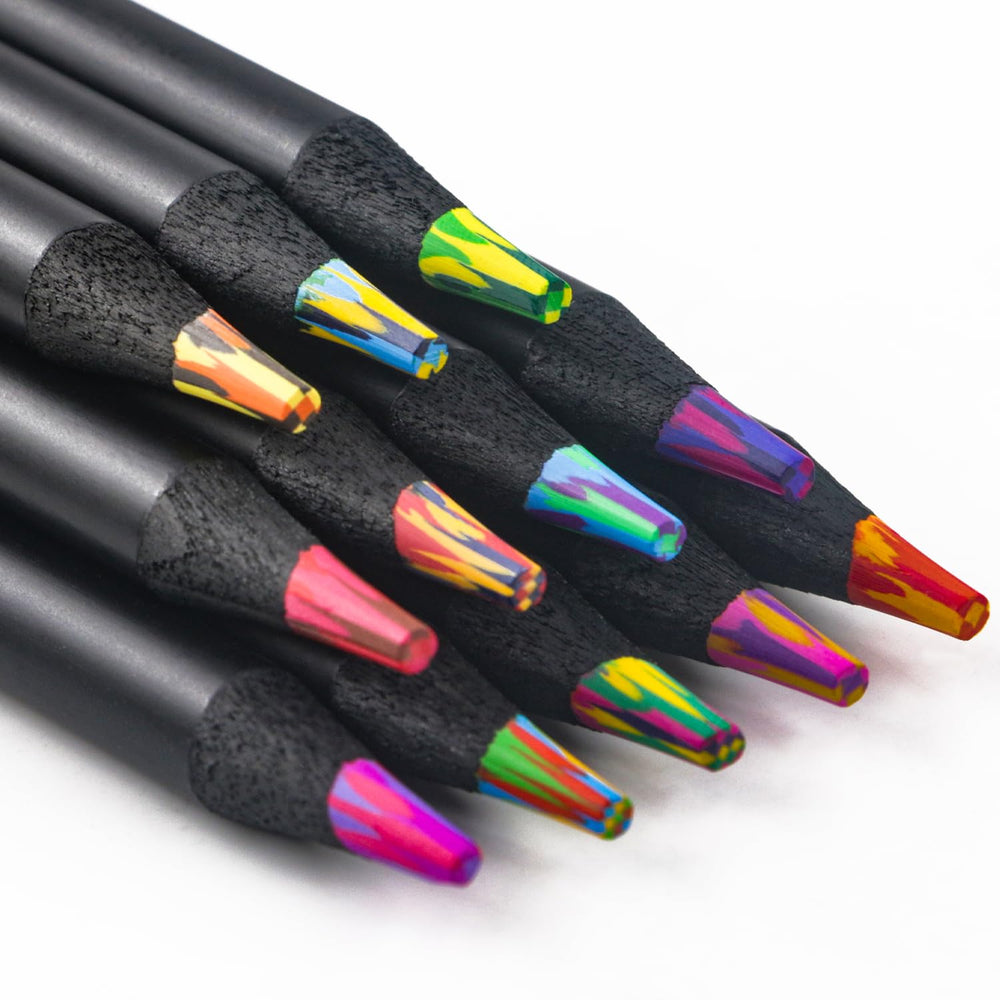 Rentuwa Rainbow Pencils 12-color set in gift box for vibrant color exploration.