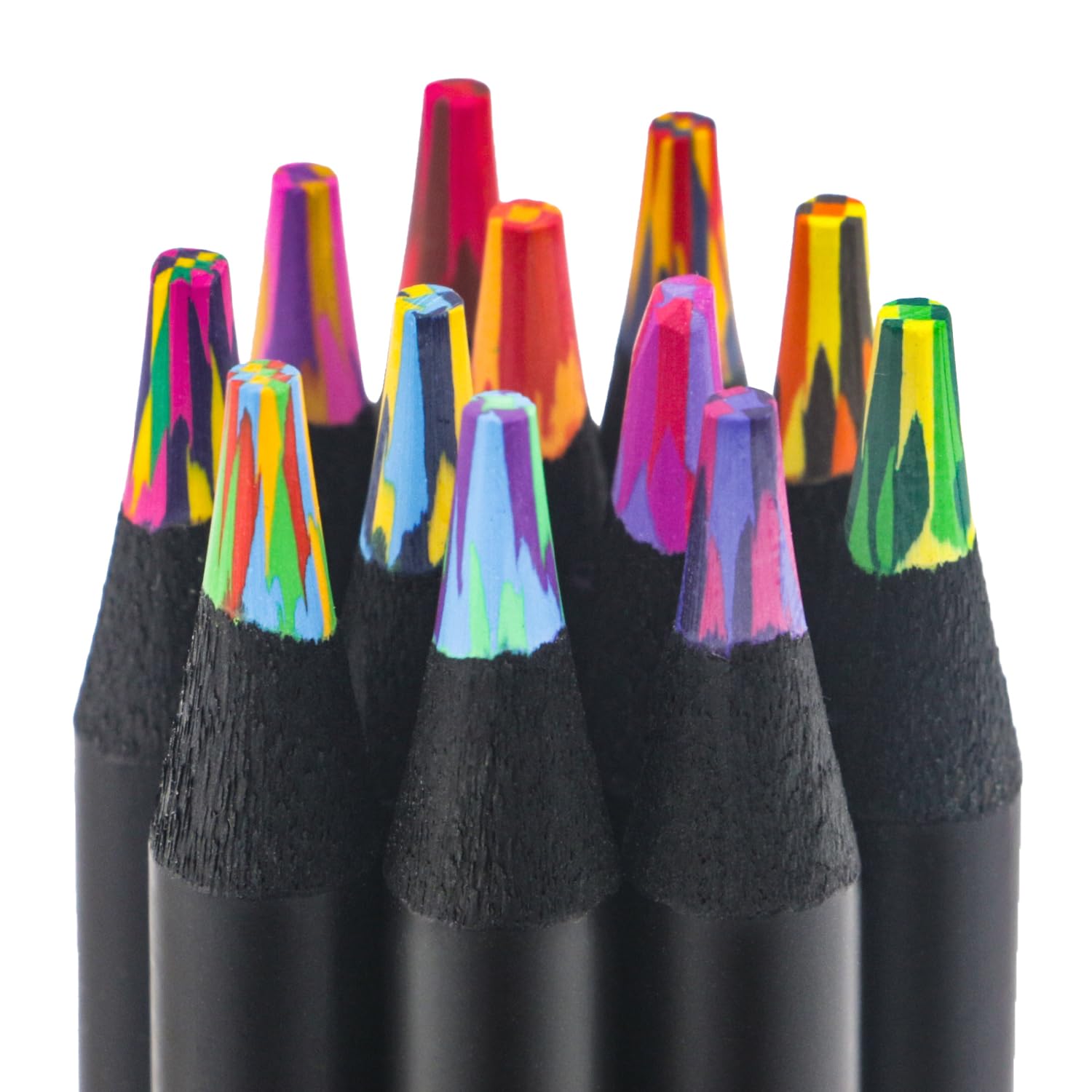 Rentuwa Rainbow Pencils durable shaft 0.25inch ensures steady control.