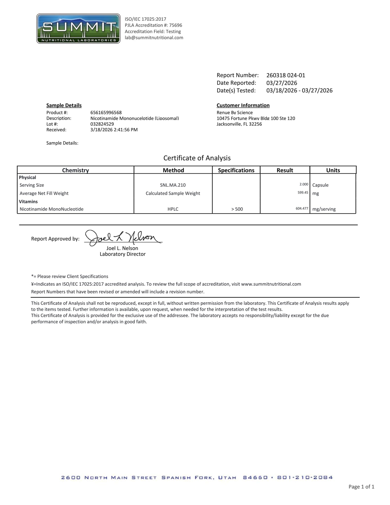 Renue By Science Lipo NMN manufacturing facility image indicating quality standards