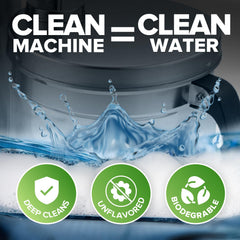 Renuv Citric Acid Descaler powder bag shown for bulk, long‑lasting cleaning