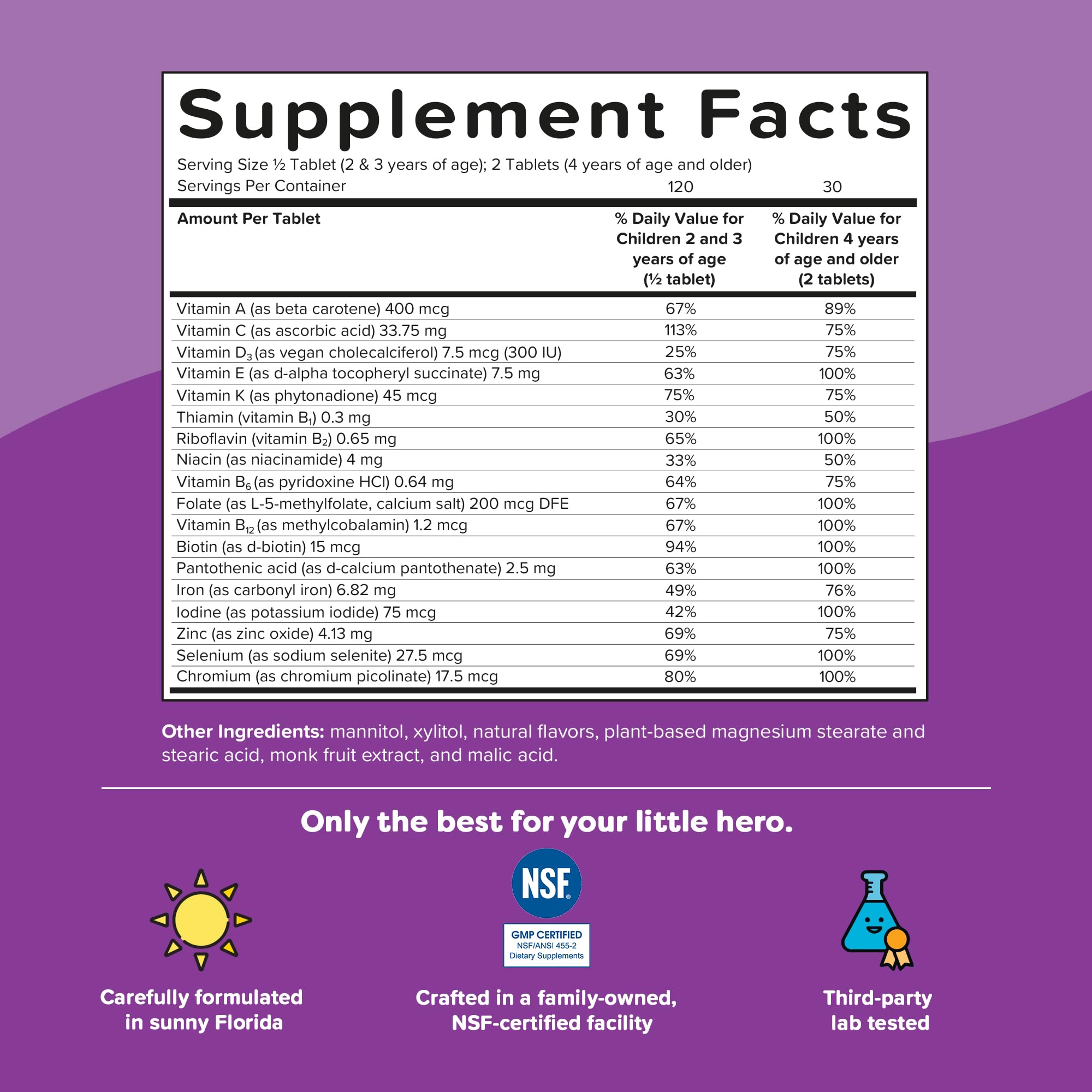 Clean Label Project Certified; produced in an NSF-certified facility
