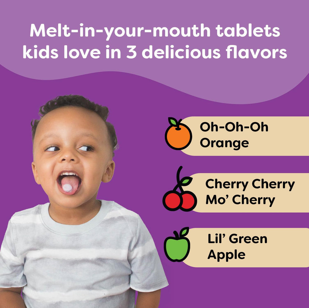 Flavor options: apple, cherry, orange on Renzo's label