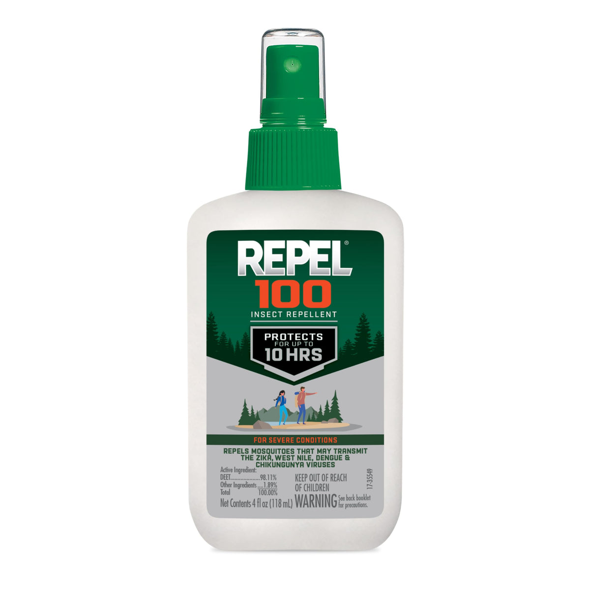 Repel 100 insect repellent bottle pump ready for outdoor protection.