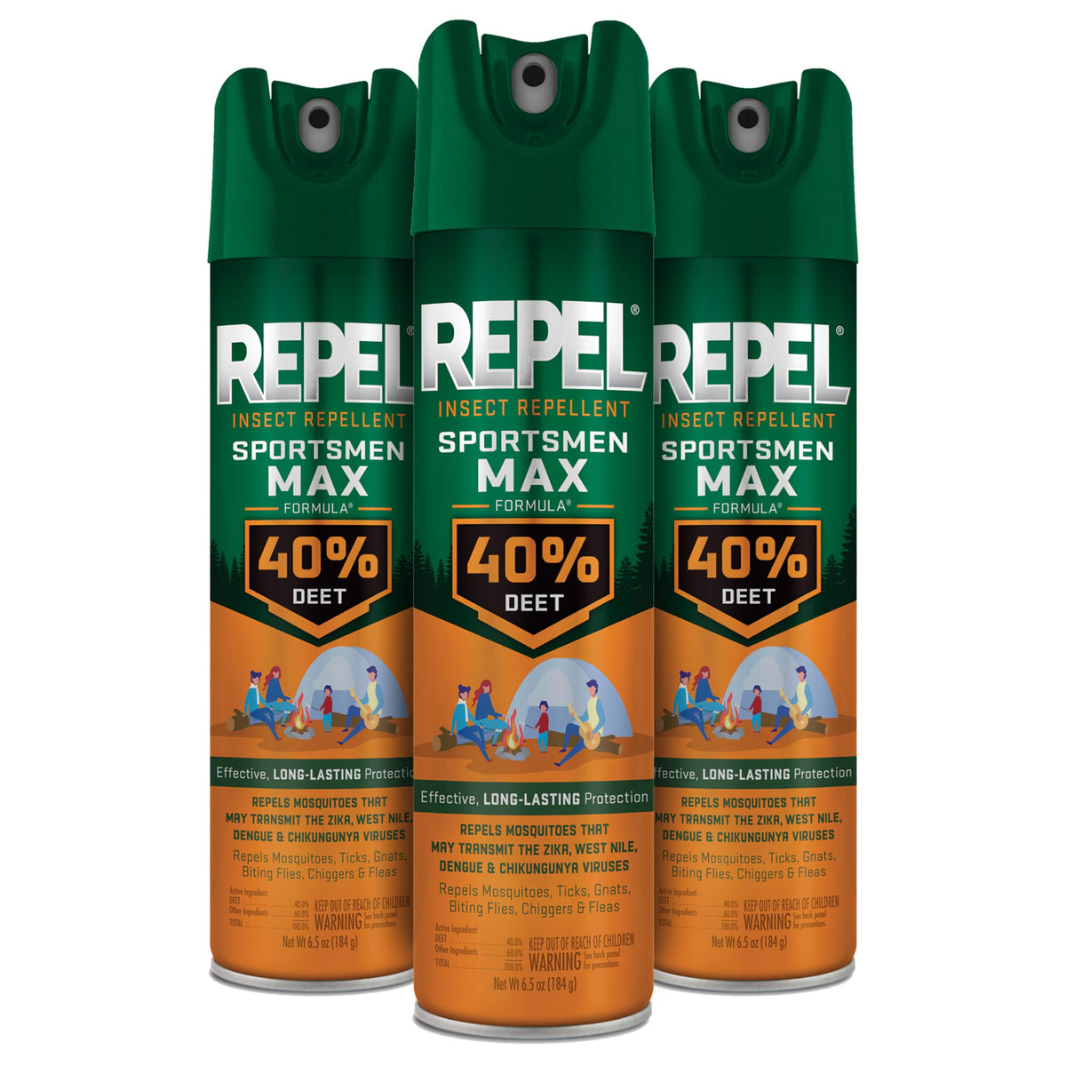 Repel Sportsmen Max 40% DEET aerosol can ready for outdoor protection