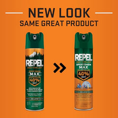 Closeup of Repel Sportsmen Max DEET label showing formulation details