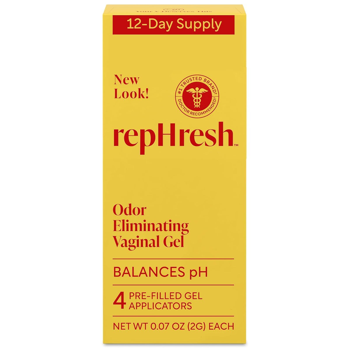 RepHresh Odor Eliminating Vaginal Gel applicator promotes balanced pH and freshness.