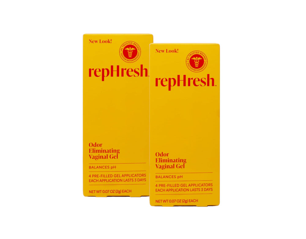 RepHresh Vaginal Gel pack of two boxed units promotes extended use and freshness