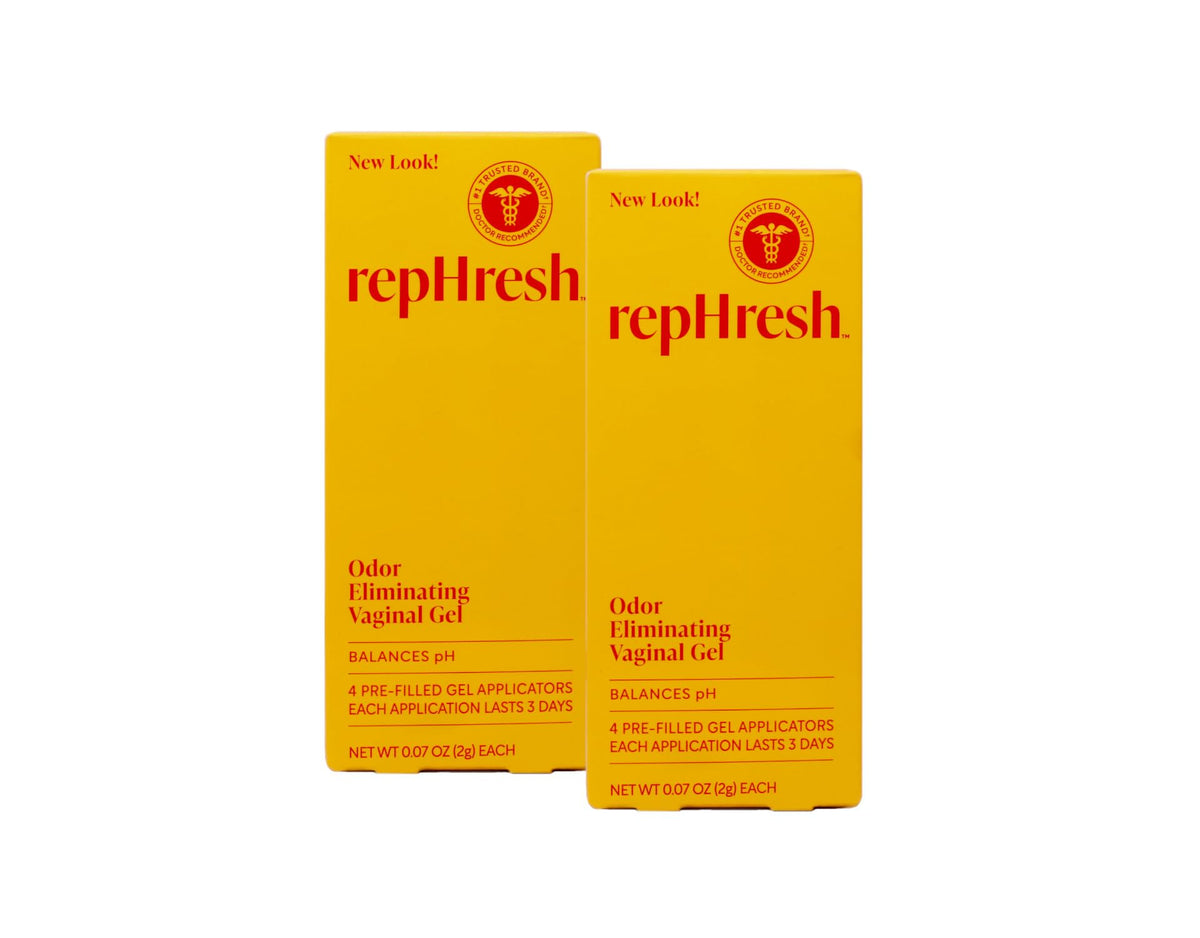 RepHresh Vaginal Gel pack of two boxed units promotes extended use and freshness