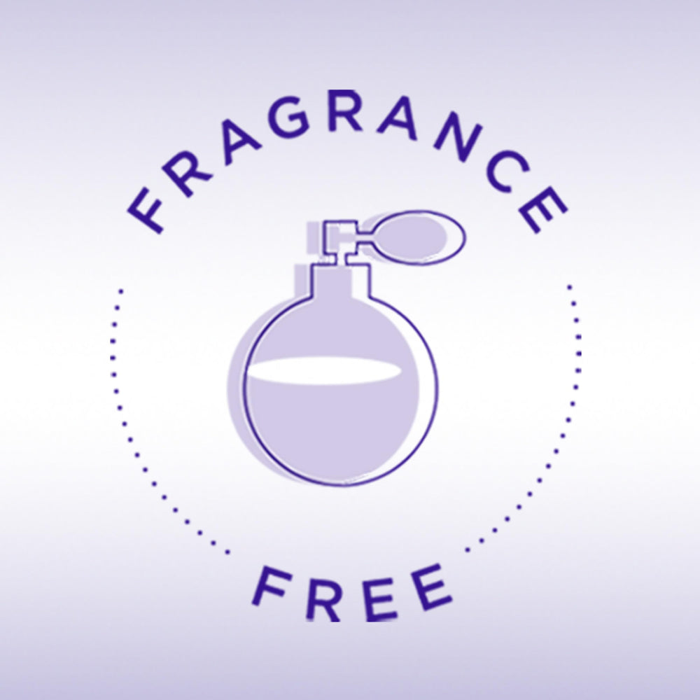 Fragrance-free formula ideal for sensitive skin and daily use.
