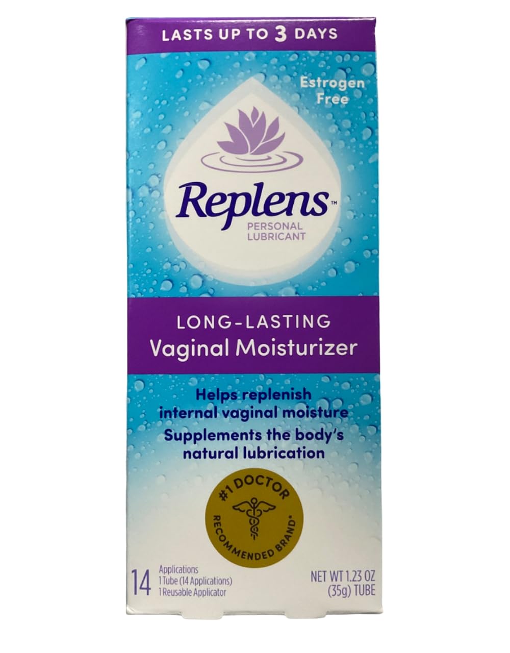 Replens reusable applicator demonstrates mess-free insertion for discreet use.