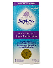 Replens reusable applicator demonstrates mess-free insertion for discreet use.
