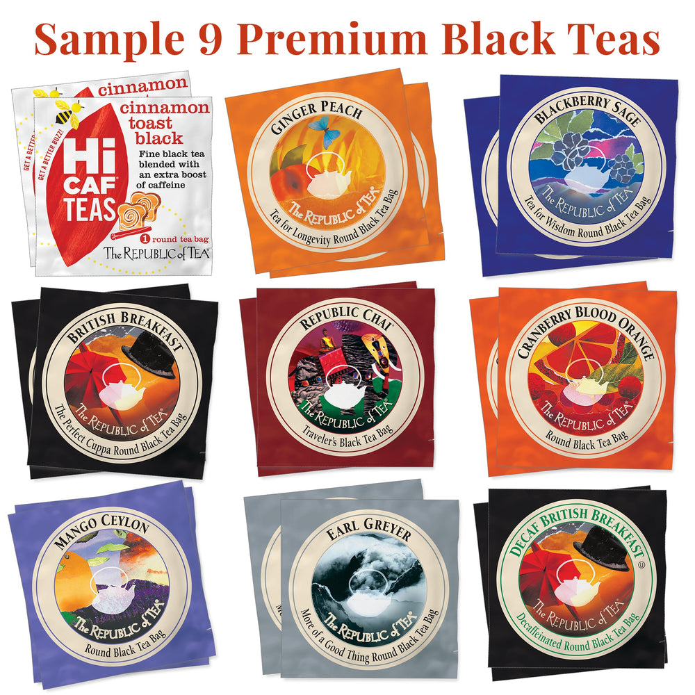 The Republic of Tea-caffeine-content highlights energy levels across blends for mindful sipping.
