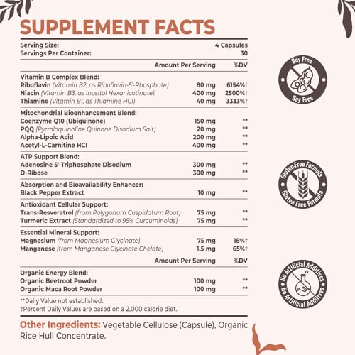 Resciency capsules close-up showing energy-boosting nutrient blend