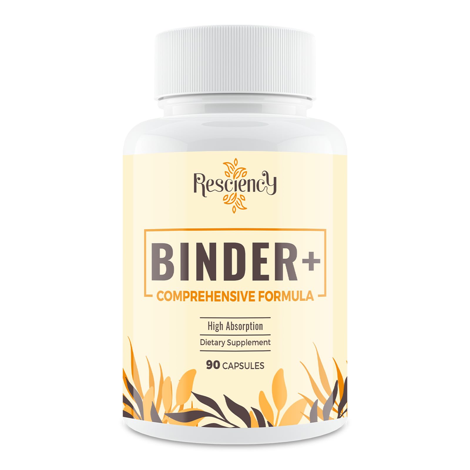 Resciency Detox Binder bottle with capsules for daily digestive balance
