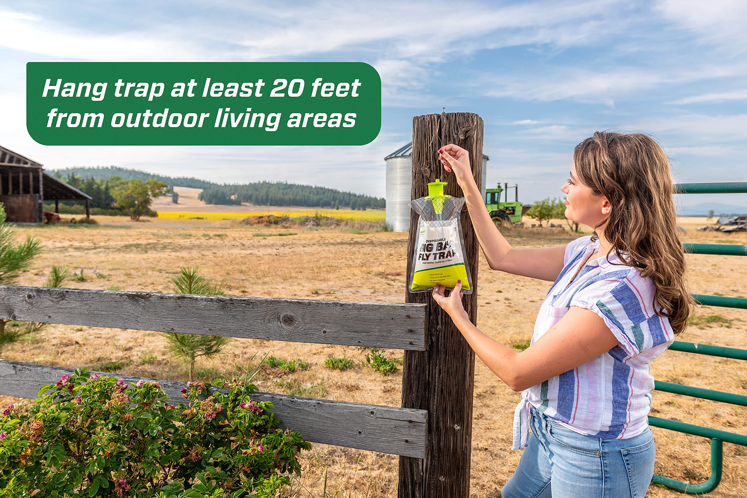 RESCUE! Big Bag Fly Trap outdoor use odor kept away from living spaces.