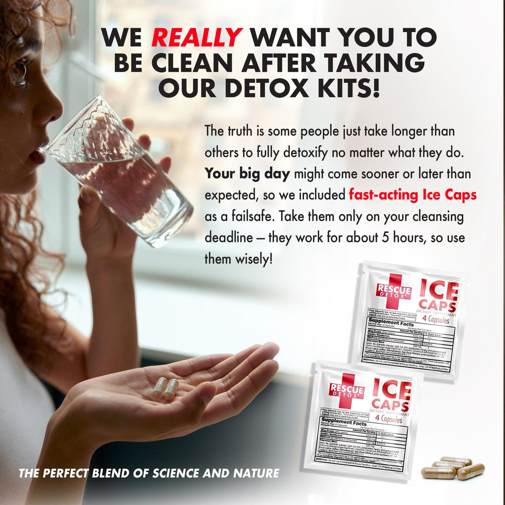 Rescue Detox low toxin levels target visual for lighter users under 200 lbs.