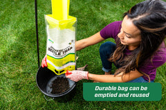 RESCUE! Japanese Beetle Trap has an easy-lock bottom for quick bag emptying and reuse.