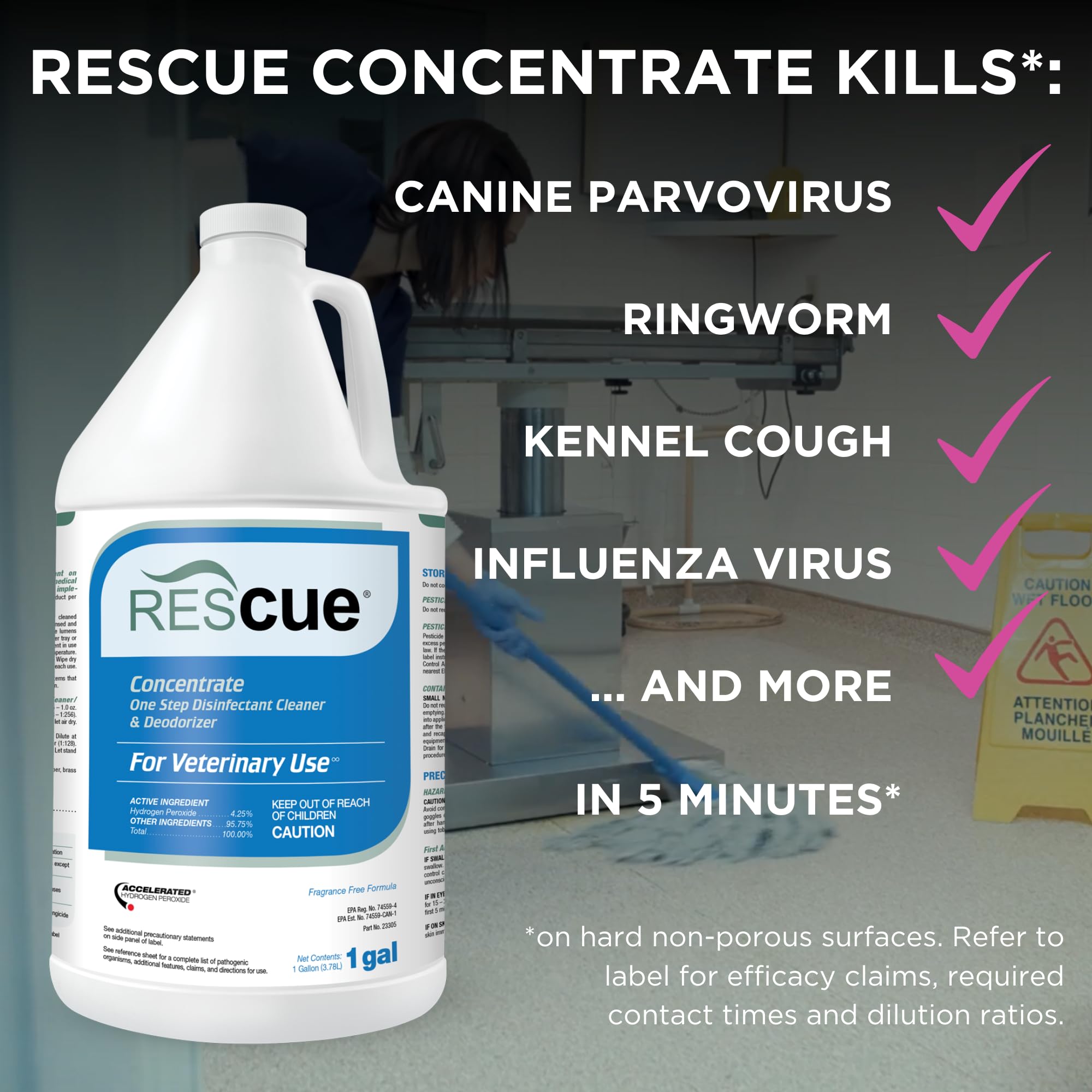 REScue measuring cup shows precise dilution for easy mixing.