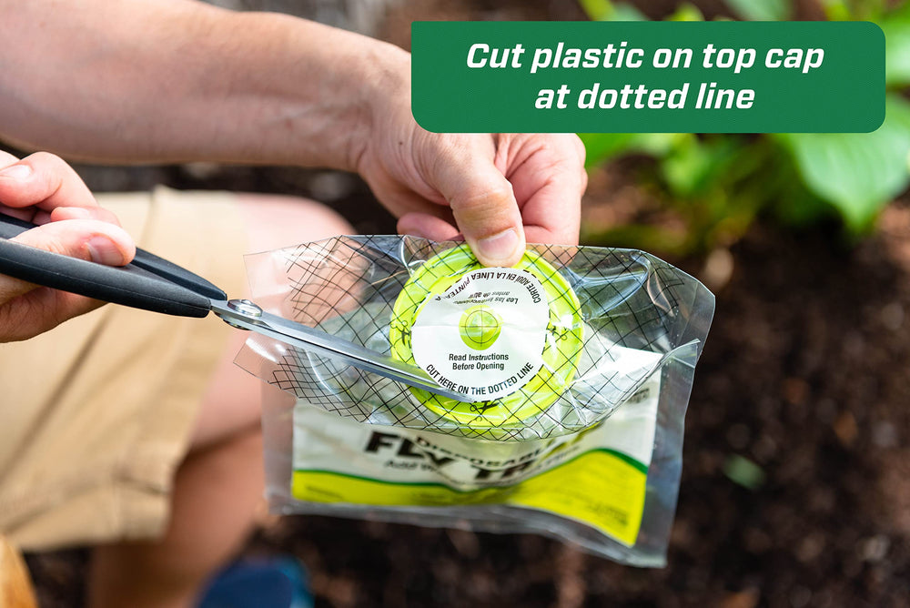 RESCUE! fly trap activation bait ready to lure flies outdoors.