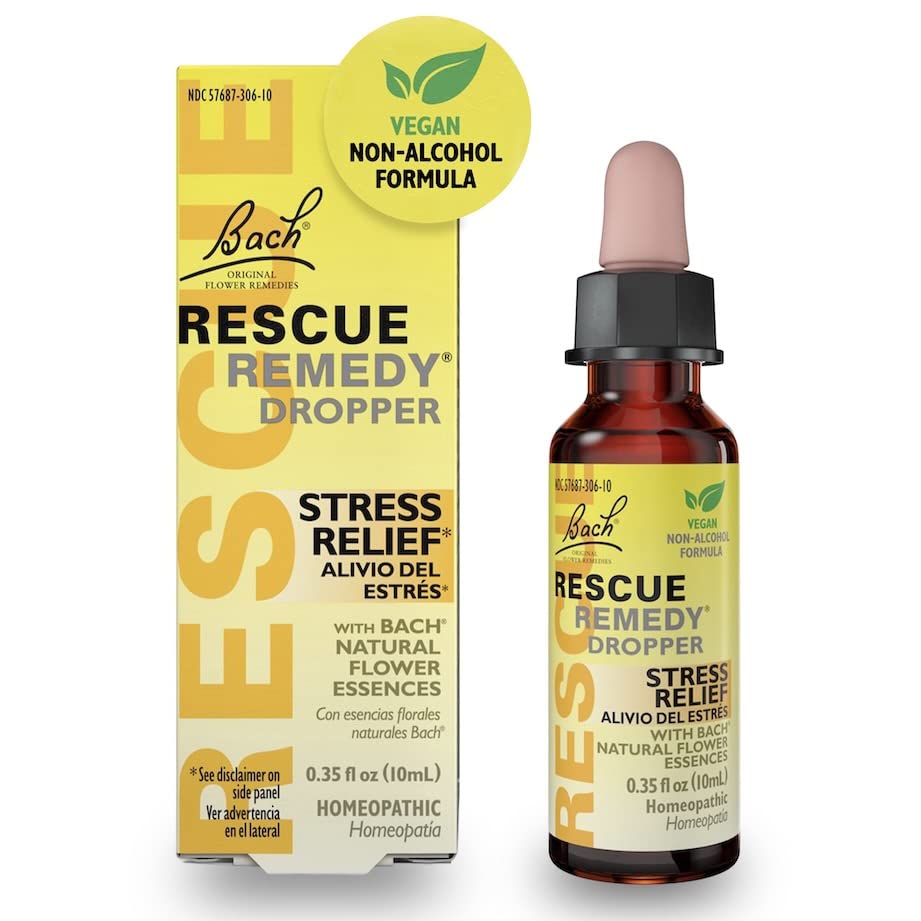 RESCUE Remedy dropper bottle ready for on-the-go stress support.