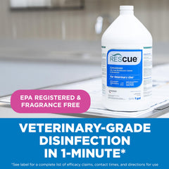 REScue spray bottle with diluted solution ready for quick surface disinfection.