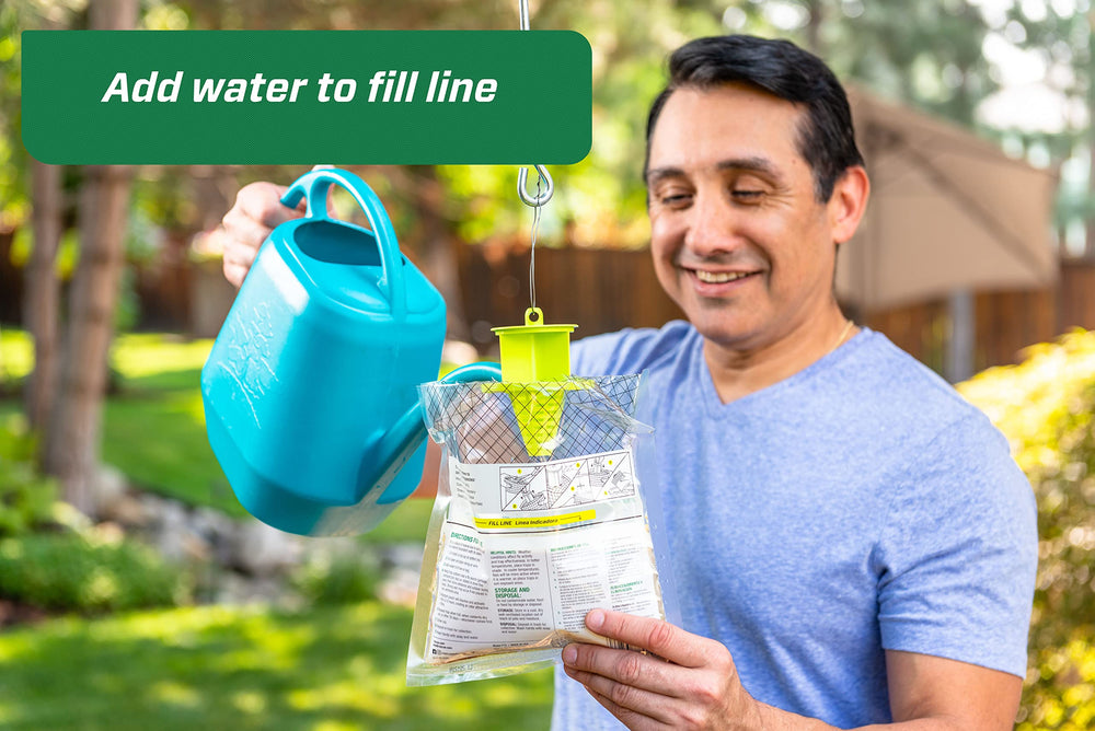 RESCUE! trap full ready to discard reduces mess in outdoor spaces.