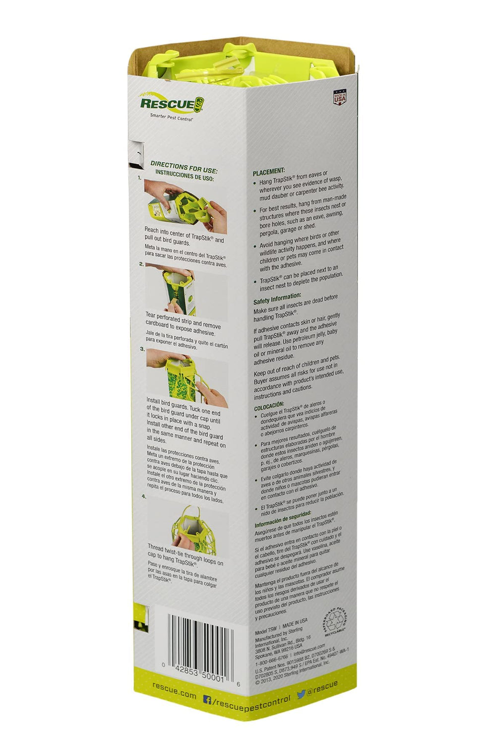 RESCUE! VisiLure TrapStik uses a non-odor attractant for discreet control