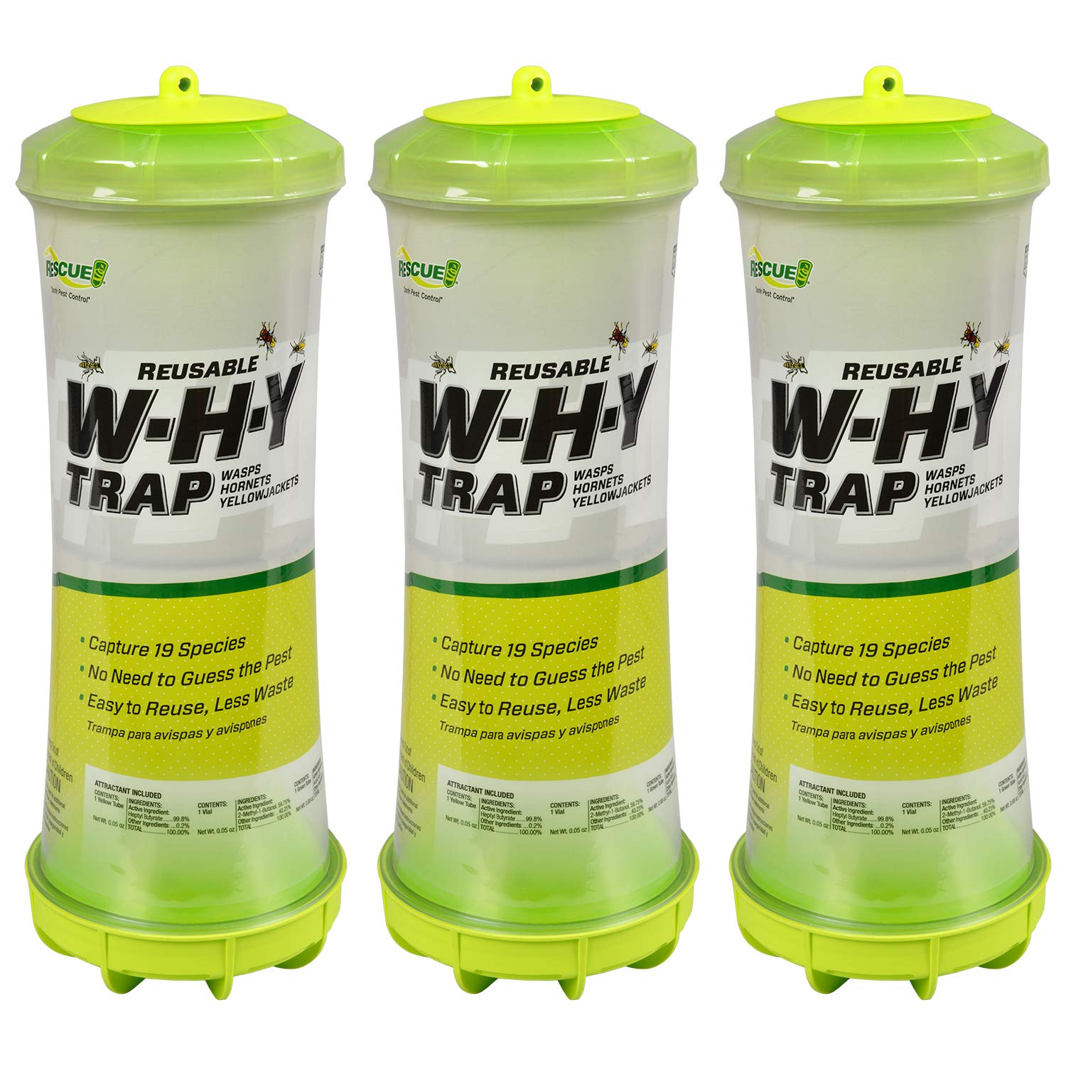 RESCUE! WHY Trap hanging outdoors to attract and capture wasps safely.
