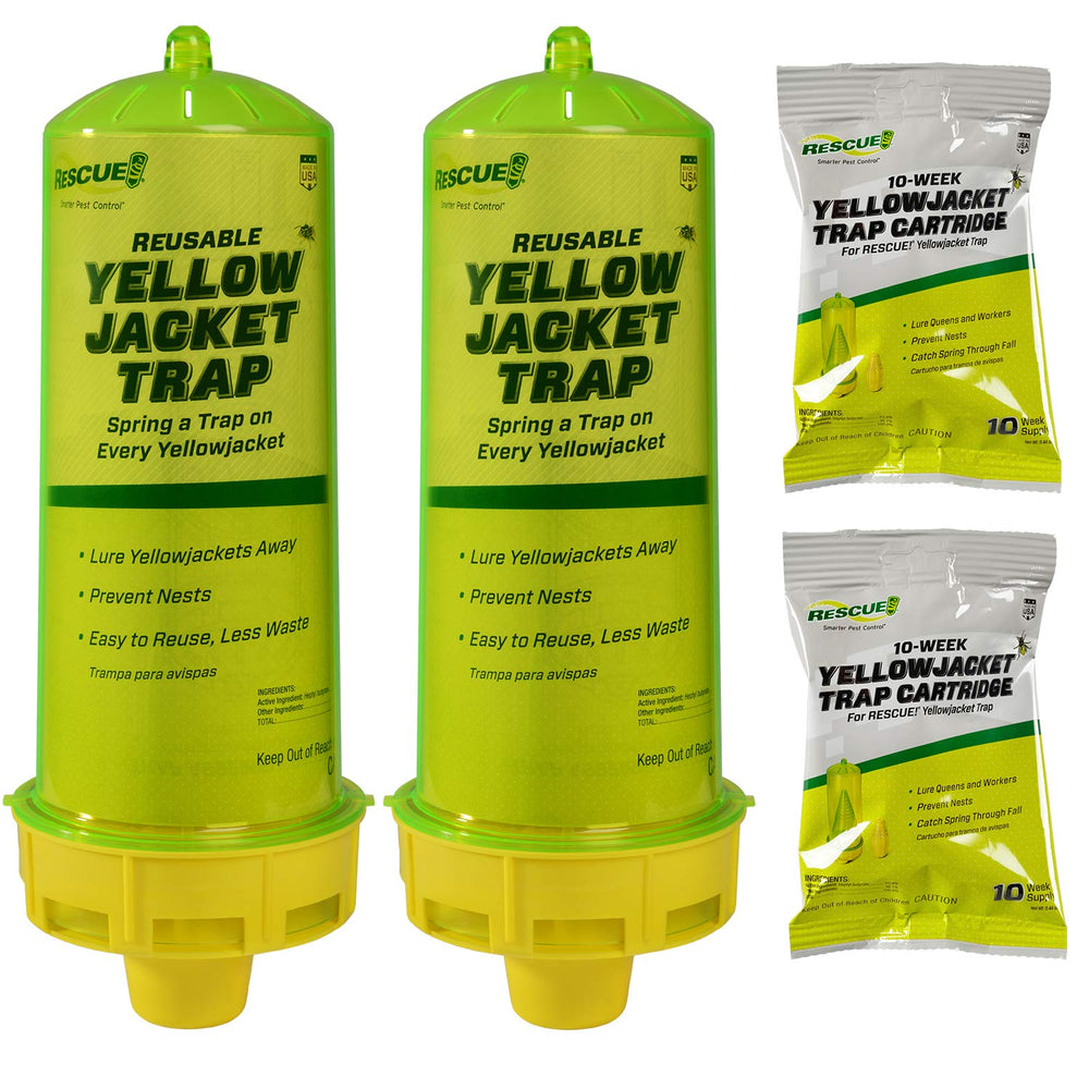 RESCUE! yellowjacket trap 2-pack for outdoor pest control.