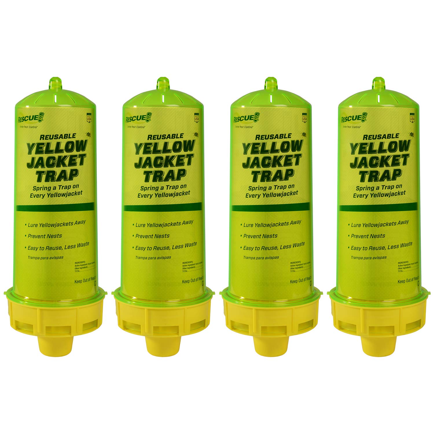 RESCUE! yellowjacket trap with attractant for outdoor pest control.