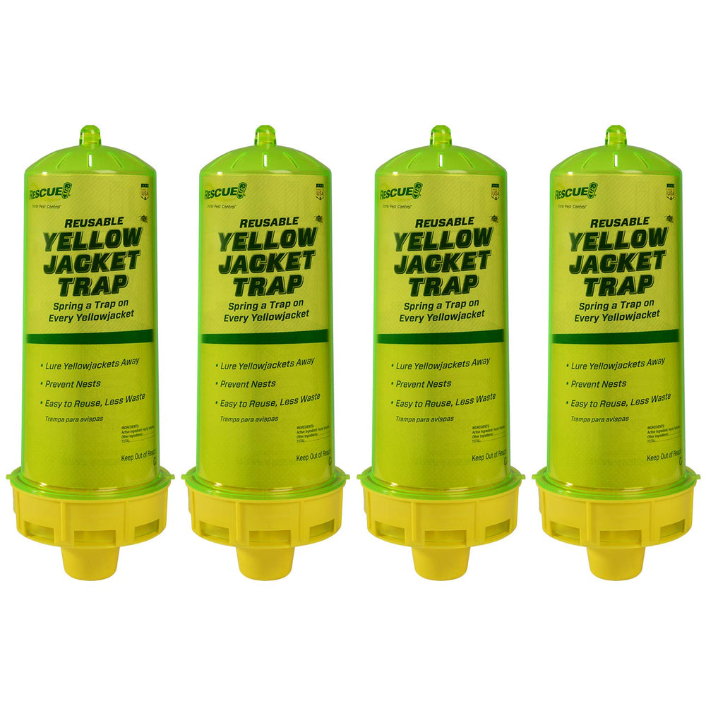 RESCUE! yellowjacket trap with attractant for outdoor pest control.