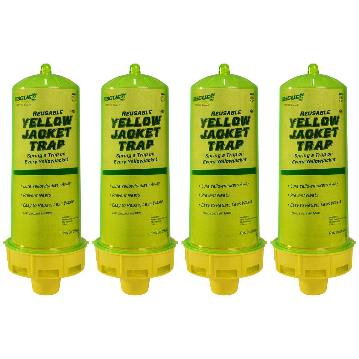 RESCUE! yellowjacket trap with attractant for outdoor pest control.