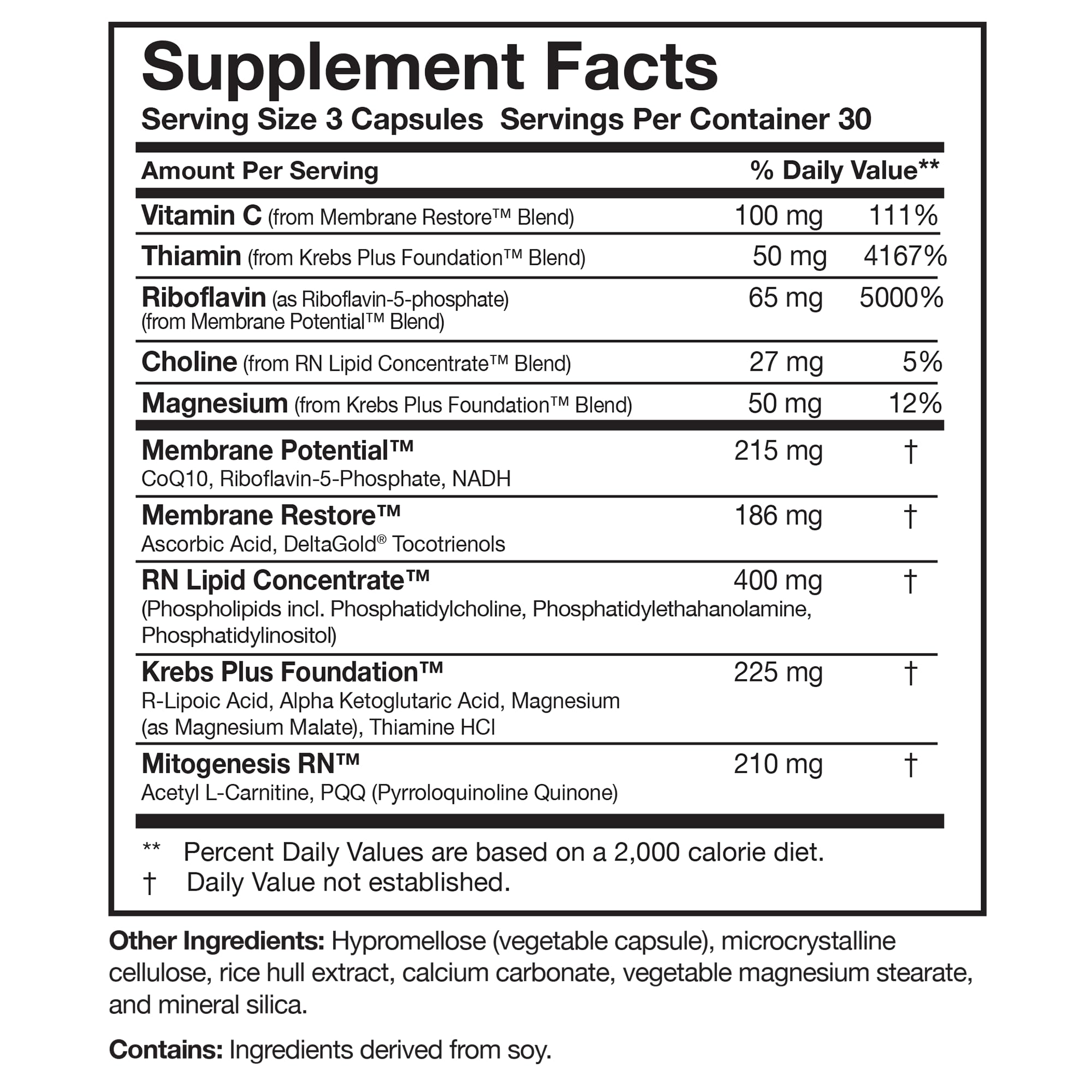 Researched Nutritionals ATP 360 membrane support with a phospholipid matrix