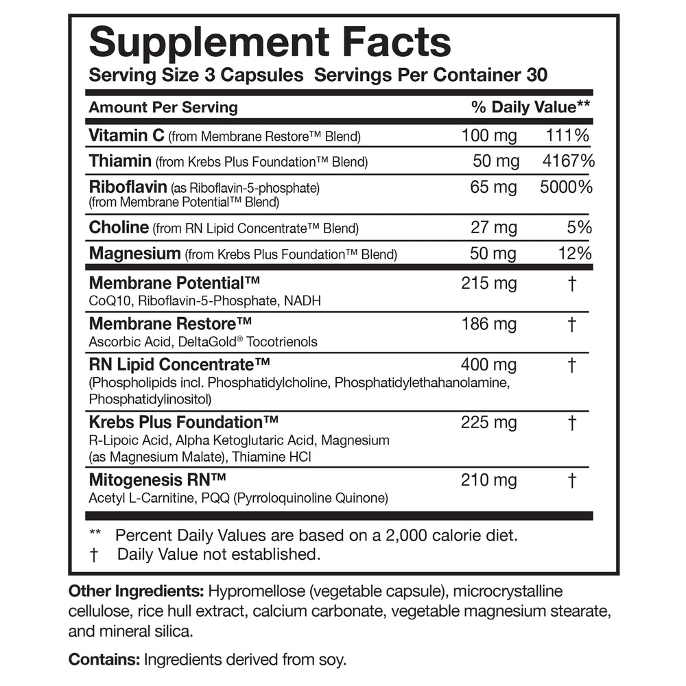 Researched Nutritionals ATP 360 membrane support with a phospholipid matrix