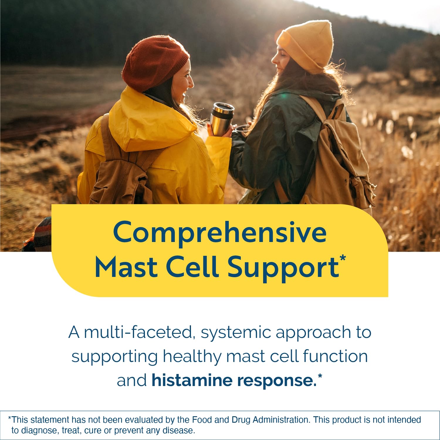 HistaQuel capsules closeup highlighting vegetarian capsules for mast cell support
