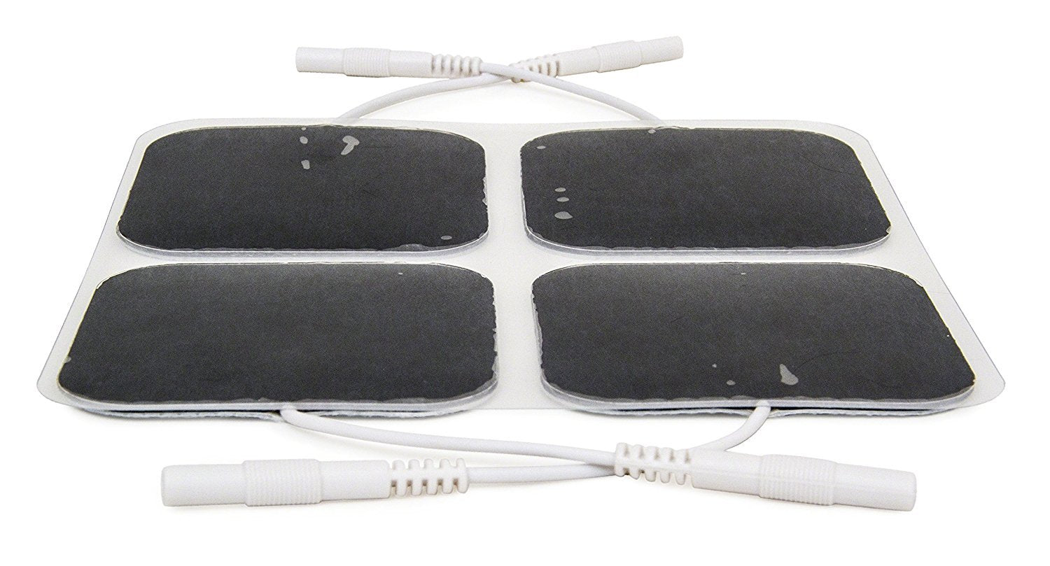 Reserv electrode pads with secure lead-wire connection for stable tens unit setup