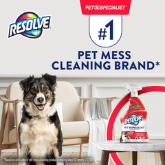 Resolve Pet Cleaner spray nozzle demonstrating easy application