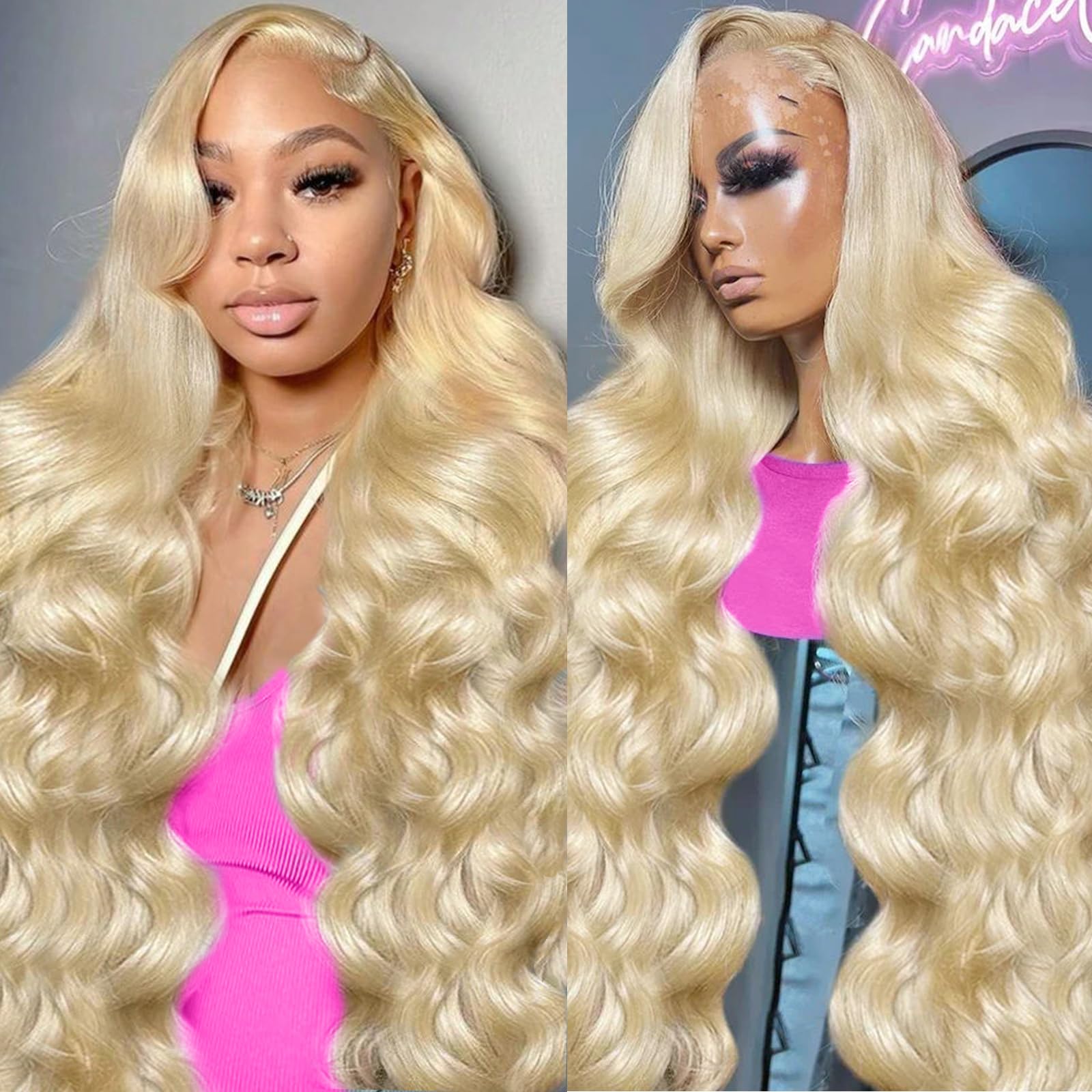 Resore 613 front-view blonde lace-front wig with natural look and volume.