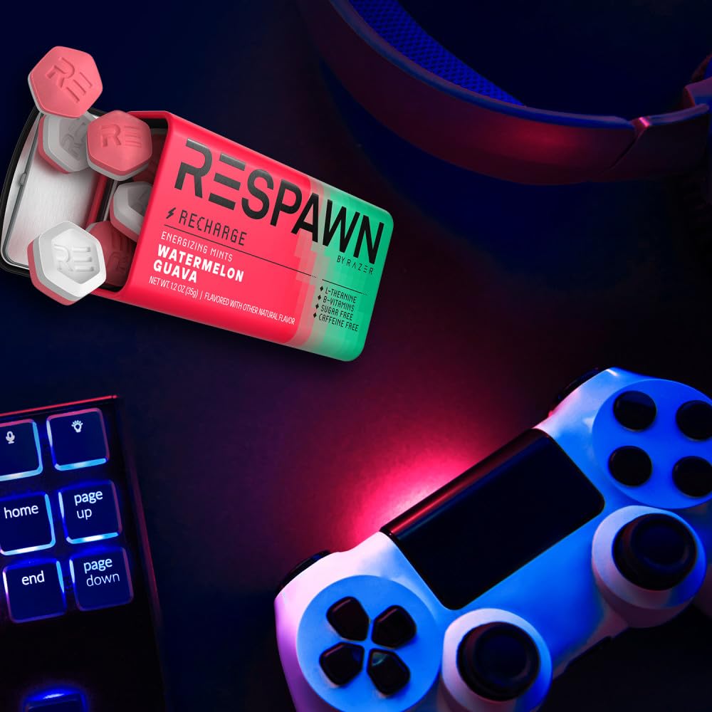 RESPAWN by Razer Watermelon Guava mints desk-use scene for quick refresh during work