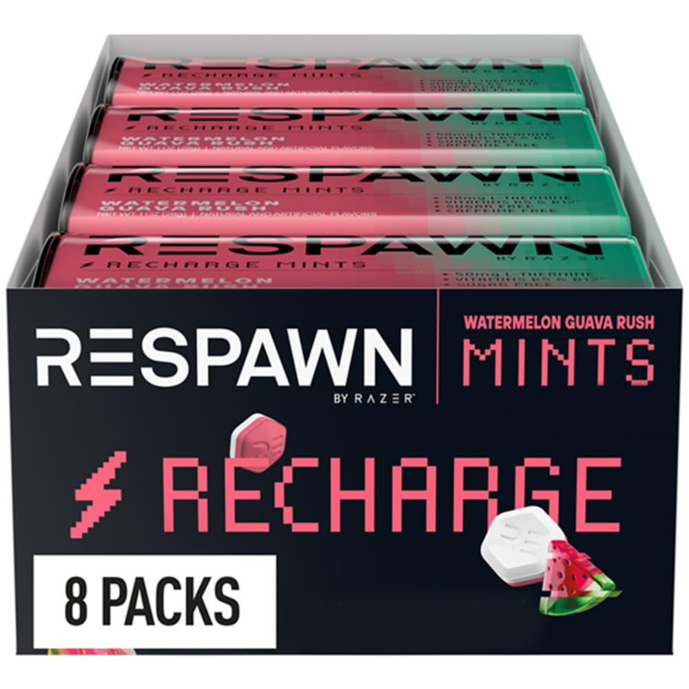 RESPAWN by Razer Watermelon Guava mints pack delivers sugar-free freshness in a convenient eight-pack