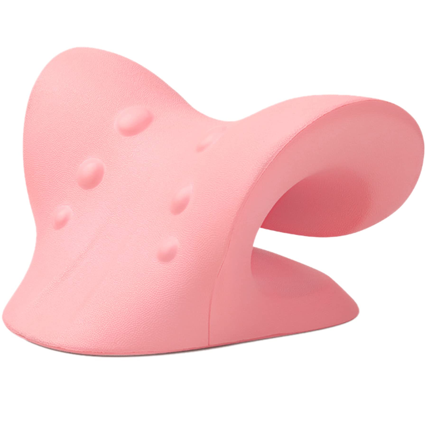 RESTCLOUD cervical traction pillow setup demonstrates proper alignment for gentle neck traction.