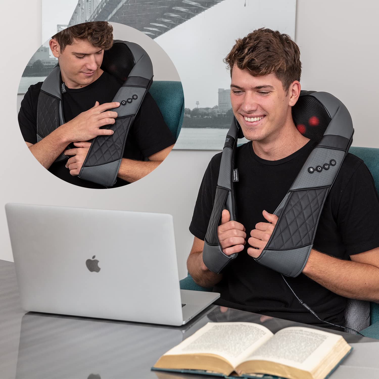 RESTECK massager car adapter enables massage on the road