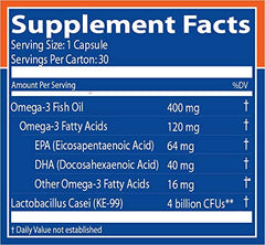 Restora Omega-3 enhanced capsule hinting at broader digestive support.