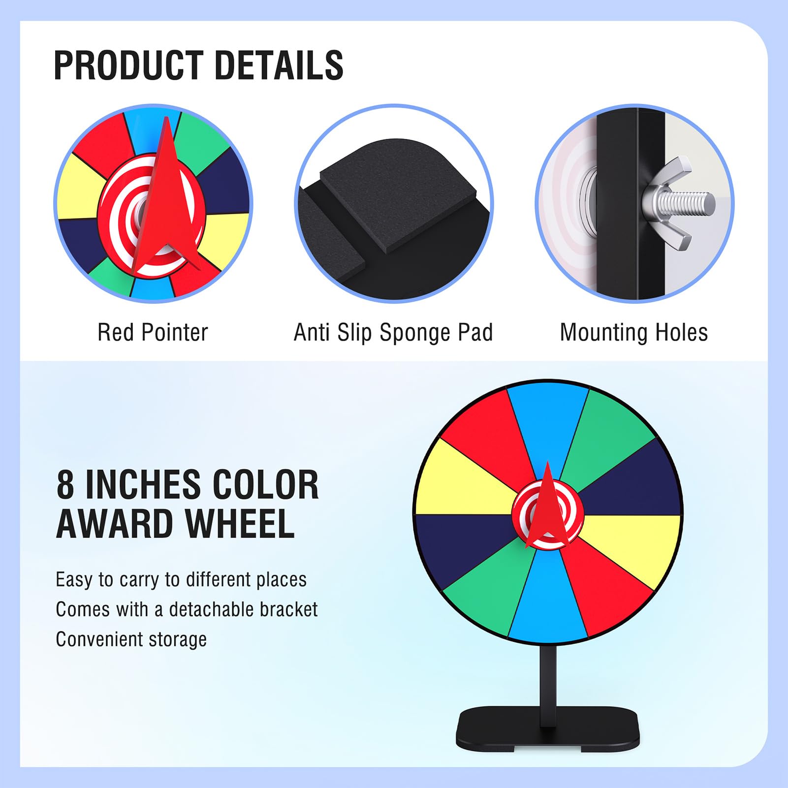 Retbtnm prize wheel delivers smooth rotation for fair, engaging decision making.