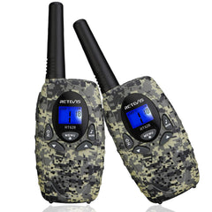 Retevis RT628 camo walkie talkie front view for outdoor kid play